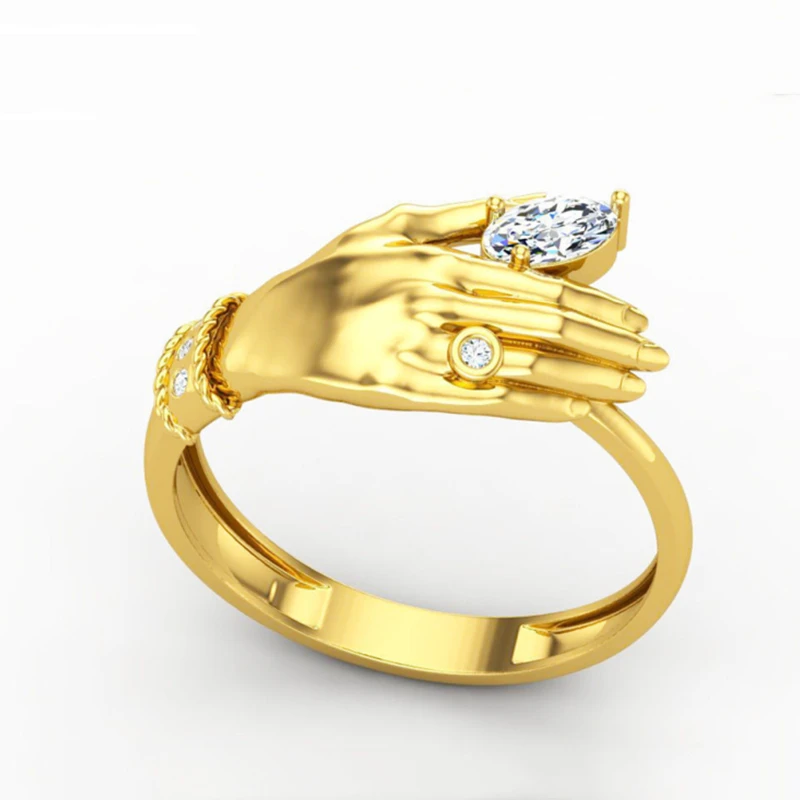 Creative Gold Color Hand Shaped Inlaid Crystal Rhinestone Zircon Decoration Finger Ring for Women Party Jewelry
Creative Gold Color Hand Shaped Inlaid Crystal Rhinestone Zircon Decoration Finger Ring for Women Party Jewelry