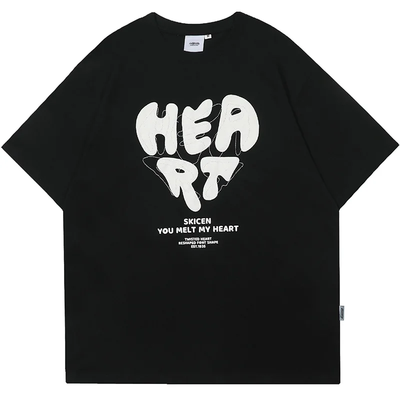 Harajuku Men T Shirt Heart Letter T Shirt 90s Summer Short Sleeve T Shirt Cotton Casual O-Neck Hip Hop Streetwear EU Size Tshirt
Harajuku Men T Shirt Heart Letter T Shirt 90s Summer Short Sleeve T Shirt Cotton Casual O-Neck Hip Hop Streetwear EU Size Tshirt