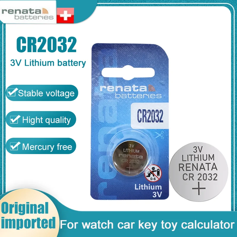 2-5 шт. Новый Оригинальный RENATA CR2032 CR 2032 ECR2032 DL2025 BR2025 3 В литиевая батарея для часов