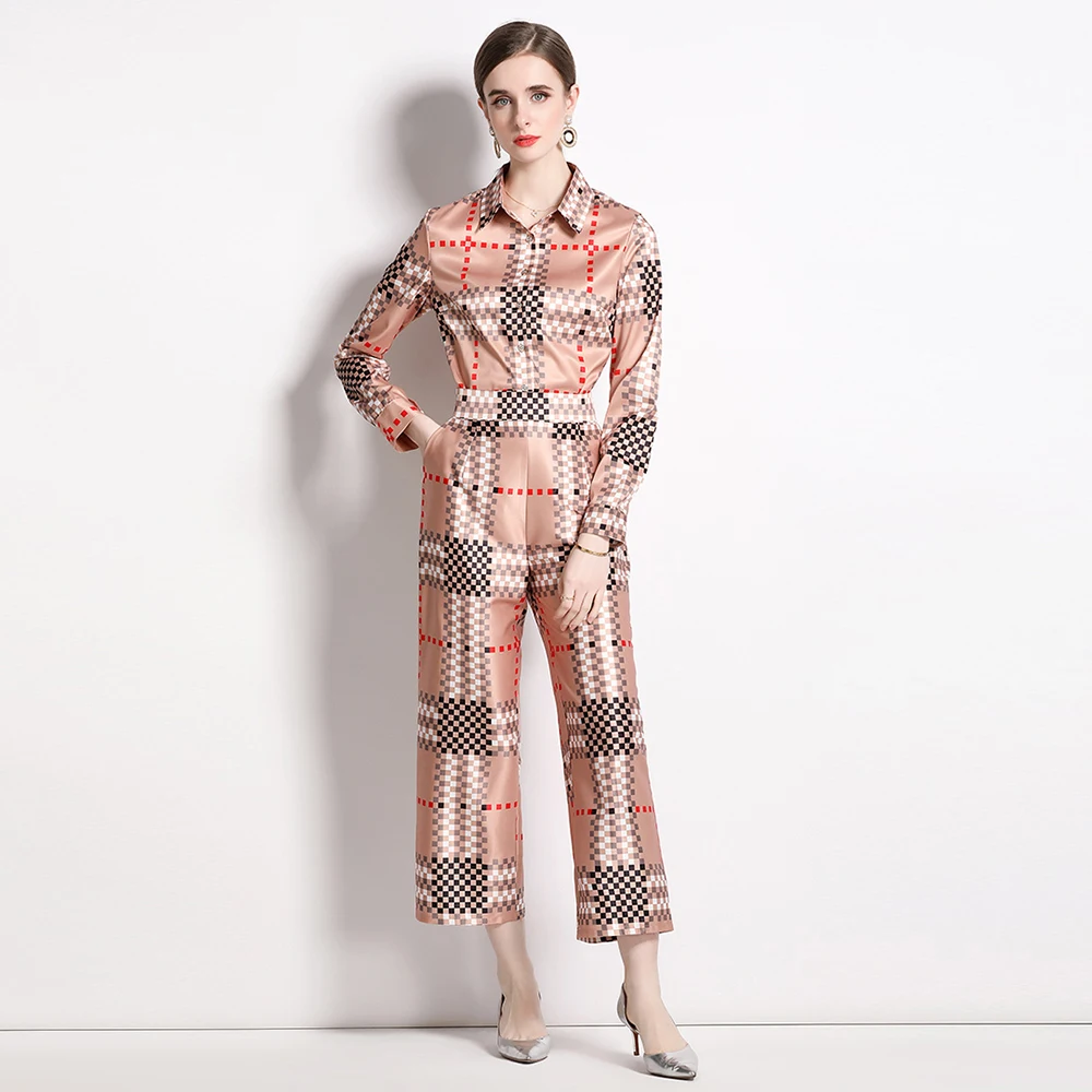 Dropship Spring Runway 2 Piece Womens Sets Retro Vintage Print Collar Long Sleeve Top Shirt Blouse Pant Suits Outfits T2043
Dropship Spring Runway 2 Piece Womens Sets Retro Vintage Print Collar Long Sleeve Top Shirt Blouse Pant Suits Outfits T2043
