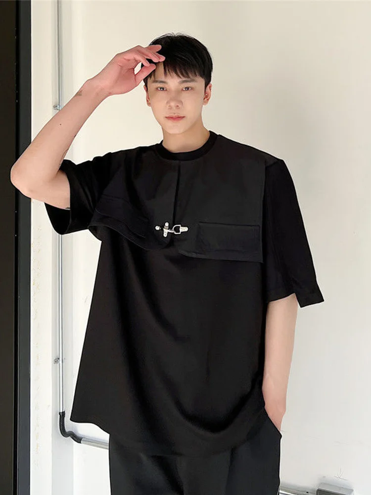 Round Summer Personality Versatile Neck Top Fake Two Piece Design Half Sleeve T-Shirt 2023 Solid Color Male Tops 2A3258
Round Summer Personality Versatile Neck Top Fake Two Piece Design Half Sleeve T-Shirt 2023 Solid Color Male Tops 2A3258