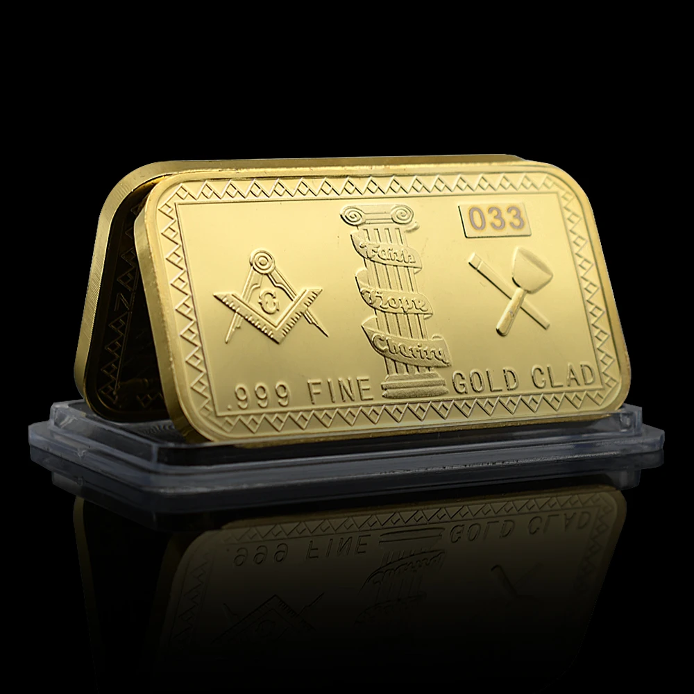 American Masonic Gilded Gold Nugget 1 Ounce Square Commemorative Coin Challenge Coin with Plastic Case Collect Gift
American Masonic Gilded Gold Nugget 1 Ounce Square Commemorative Coin Challenge Coin with Plastic Case Collect Gift