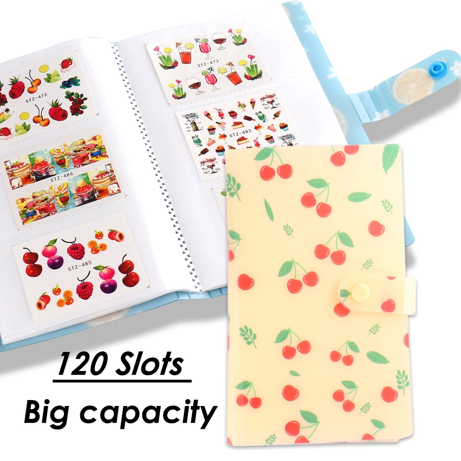 120 Slot Nail Water Sticker Storage Box Book Big Container Nails Stickers Holder Booklet Photo Album Manicure Card Package TZB-1
120 Slot Nail Water Sticker Storage Box Book Big Container Nails Stickers Holder Booklet Photo Album Manicure Card Package TZB-1