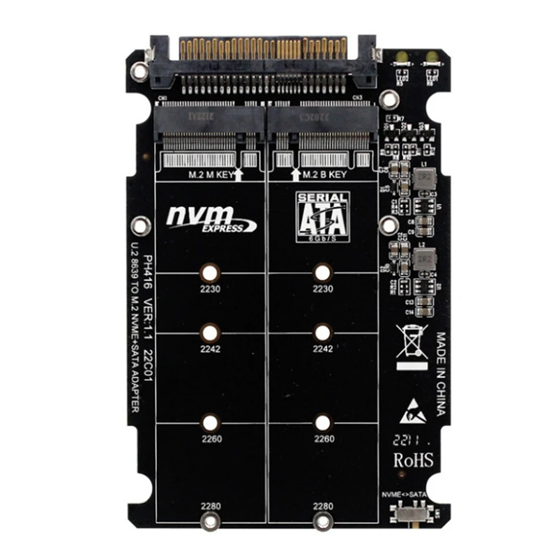Плата переходника PCIE3.0 NVME NGFF к U.2 SFF8639, плата переходника M.2 NVME к U.2, 1 шт.
Плата переходника PCIE3.0 NVME NGFF к U.2 SFF8639, плата переходника M.2 NVME к U.2, 1 шт.