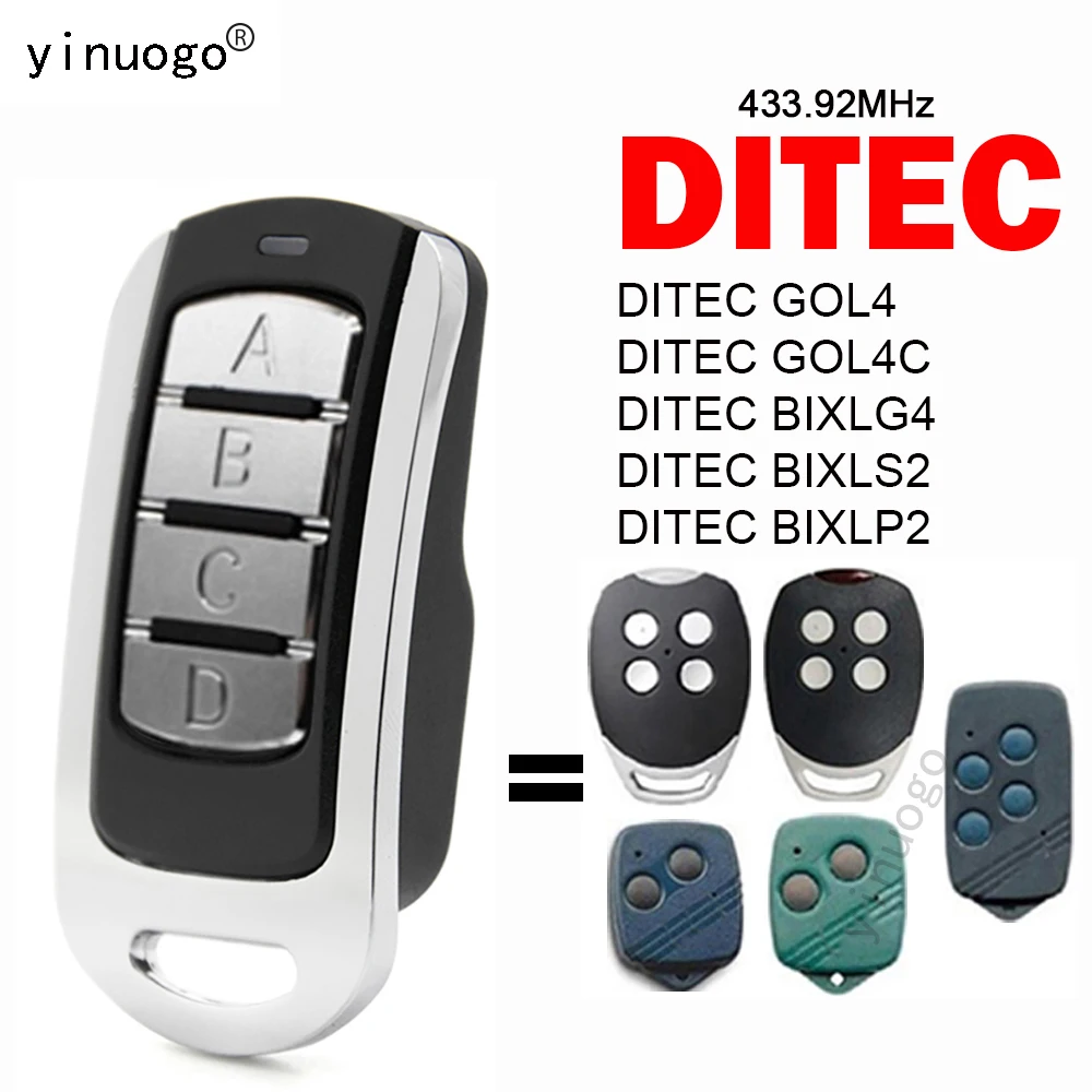 DITEC GOL4 GOL4C BIXLG4 BIXLS2 BIXLP2 пульт дистанционного управления для гаражных ворот Замена 433 МГц DITEC пульт дистанционного управления для открывания га...
DITEC GOL4 GOL4C BIXLG4 BIXLS2 BIXLP2 пульт дистанционного управления для гаражных ворот Замена 433 МГц DITEC пульт дистанционного управления для открывания га...
