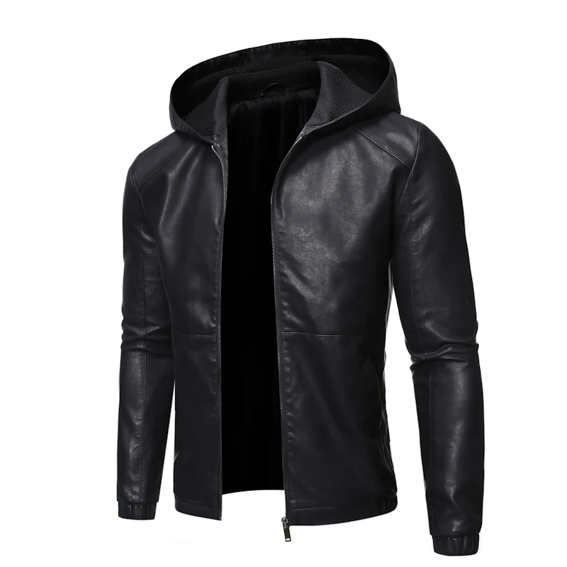 Hood Mens Leather Jacket Motorcycle Winter Autumn Fleece Warm PU Biker Vintage Coat Male moto Casual Slim pilot Leather Jackets
Hood Mens Leather Jacket Motorcycle Winter Autumn Fleece Warm PU Biker Vintage Coat Male moto Casual Slim pilot Leather Jackets