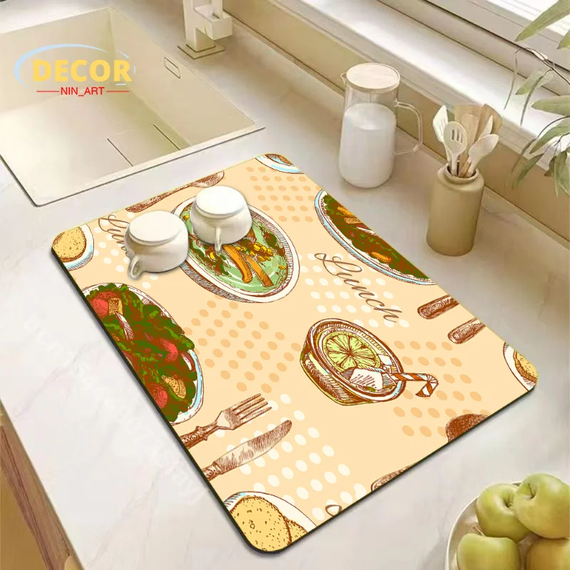 Old Style Cuisine Drain Pad Dish Drying Mat for Salad Bread Soup Super Absorbent Diatomic Washable Aesthetic Room Decoration
Old Style Cuisine Drain Pad Dish Drying Mat for Salad Bread Soup Super Absorbent Diatomic Washable Aesthetic Room Decoration