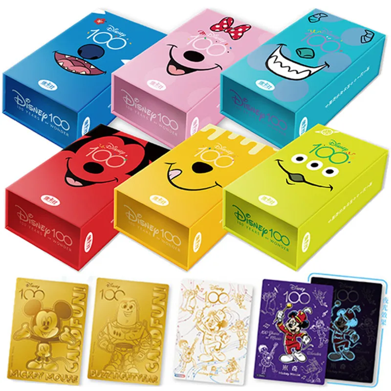 

Disney 100 Joyful Trading Card KAKAWOW Mickey Friends Cheerful Times Card for Child Hotbox Anime Flash Card Collection Table Toy