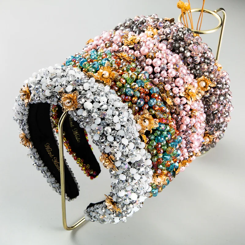Luxury Thick Sponge Gold Velvet Inlaid Pearl Flower Headband Hair Accessories Women Handmade Color Beaded Hairband Hair Hoop New
Luxury Thick Sponge Gold Velvet Inlaid Pearl Flower Headband Hair Accessories Women Handmade Color Beaded Hairband Hair Hoop New
