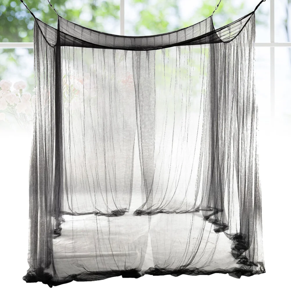 Bed Canopy Net Curtains Mosquito White Netting Black Corner Post Bedroom From Ceiling
Bed Canopy Net Curtains Mosquito White Netting Black Corner Post Bedroom From Ceiling