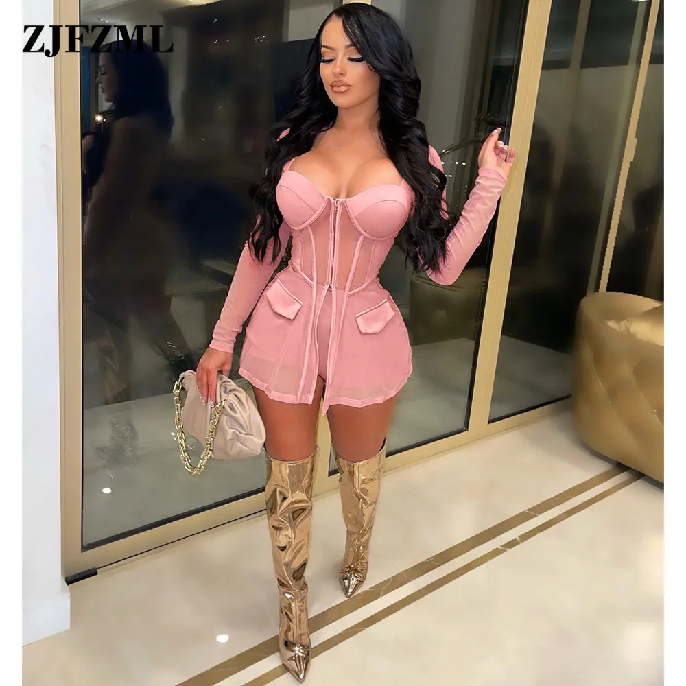 Midnight Mesh See Through 2 Piece Short Sets Women Fashion Full Sleeve Zipper Up Tops and Skinny Shorts Female Club Party Outfit
Midnight Mesh See Through 2 Piece Short Sets Women Fashion Full Sleeve Zipper Up Tops and Skinny Shorts Female Club Party Outfit