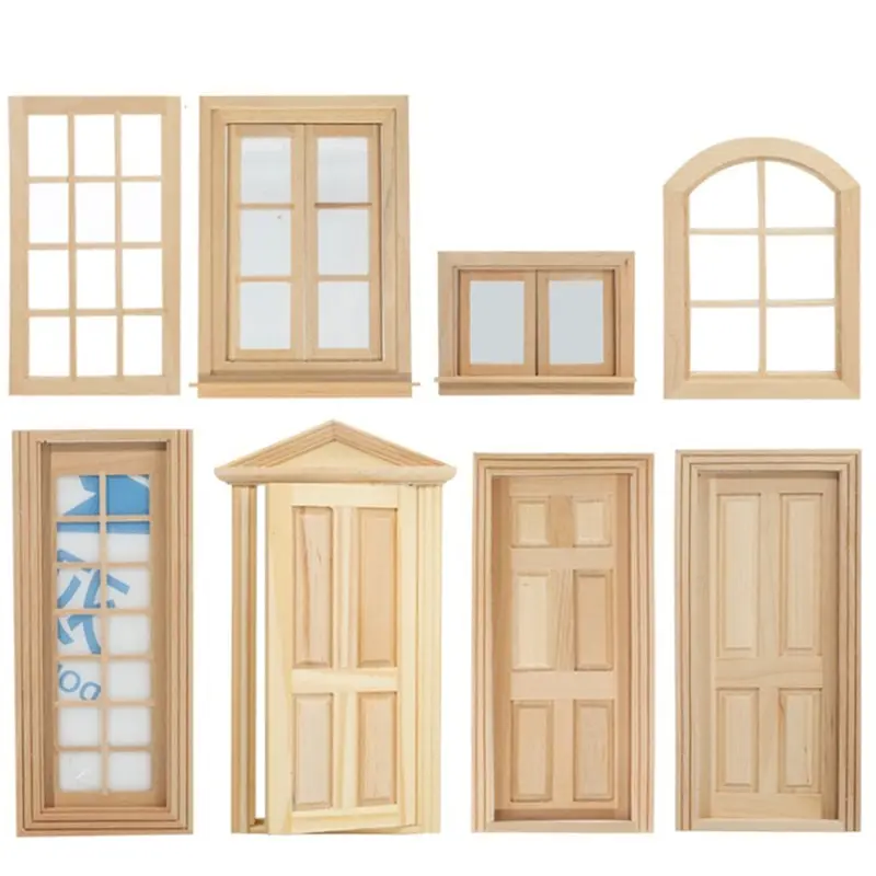 1/12 Dollhouse Miniature Wood External Single Door Wooden Window Frame DIY Accessories Doll House Furniture Toys Multi Styles
1/12 Dollhouse Miniature Wood External Single Door Wooden Window Frame DIY Accessories Doll House Furniture Toys Multi Styles