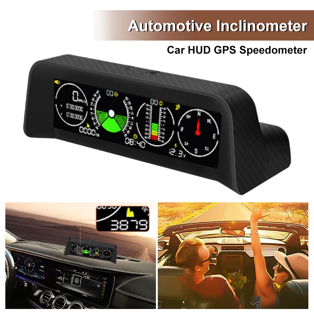 3-in-1 Car HUD Inclinometer Head Up Display GPS Speedometer Alarm System MPH Compass Digital Slope Angle Meter Altitude Gauge
3-in-1 Car HUD Inclinometer Head Up Display GPS Speedometer Alarm System MPH Compass Digital Slope Angle Meter Altitude Gauge