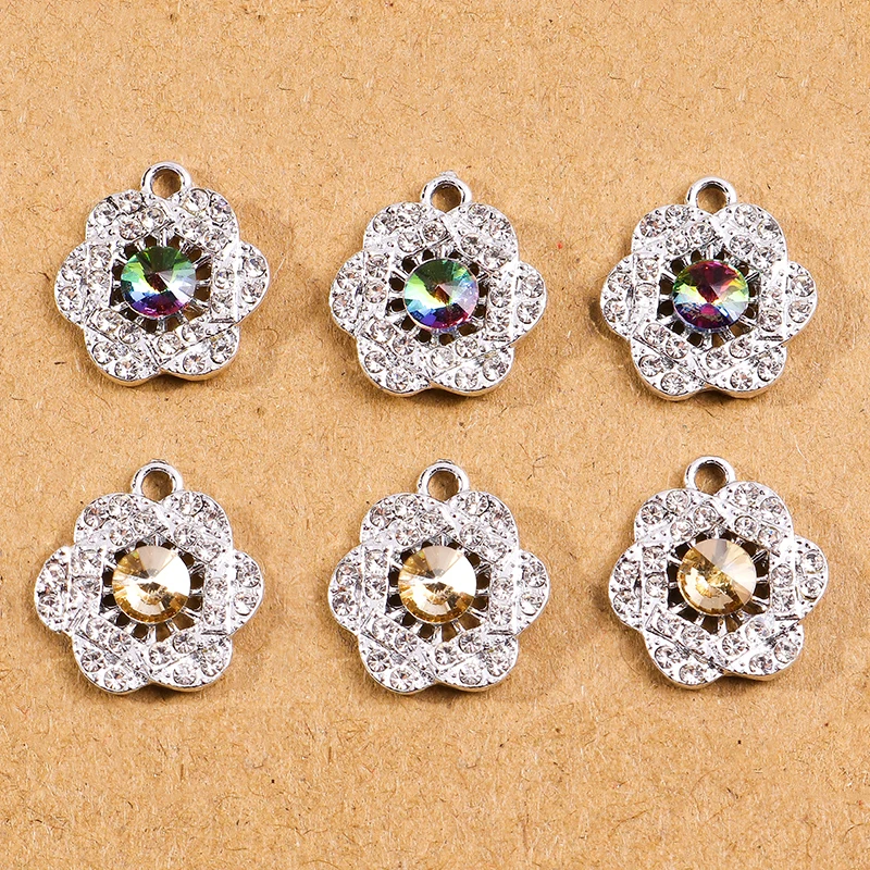 10pcs 18*20mm Shinning Crystal Flower Charms for Making Women Fashion Drop Earrings Pendants Necklaces DIY Jewelry Findings Gift
10pcs 18*20mm Shinning Crystal Flower Charms for Making Women Fashion Drop Earrings Pendants Necklaces DIY Jewelry Findings Gift