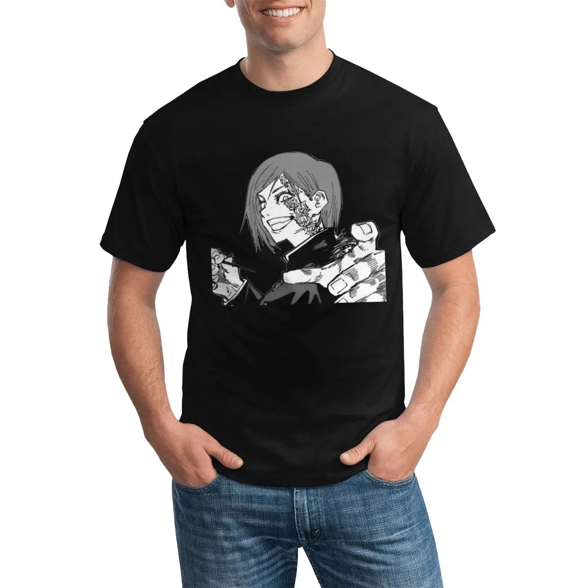 Nobara Kugisaki Smile Trending T-Shirts Men Jujutsu Kaisen Classic T Shirts Crew Neck Print Tshirt
Nobara Kugisaki Smile Trending T-Shirts Men Jujutsu Kaisen Classic T Shirts Crew Neck Print Tshirt