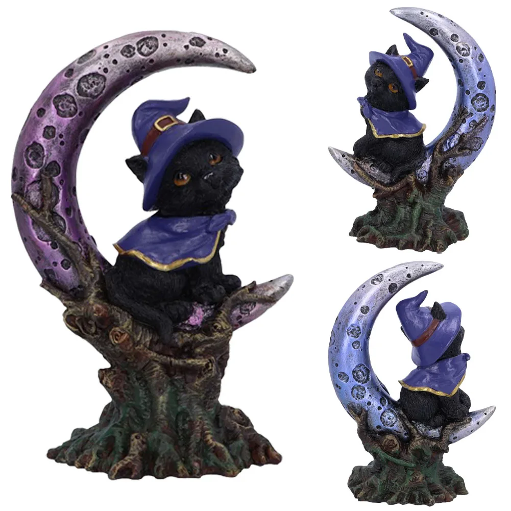 Spooky Black Cat with Witch Hat Statue Halloween Resin Crafts Figurines Home Garden Decor Accessories
Spooky Black Cat with Witch Hat Statue Halloween Resin Crafts Figurines Home Garden Decor Accessories