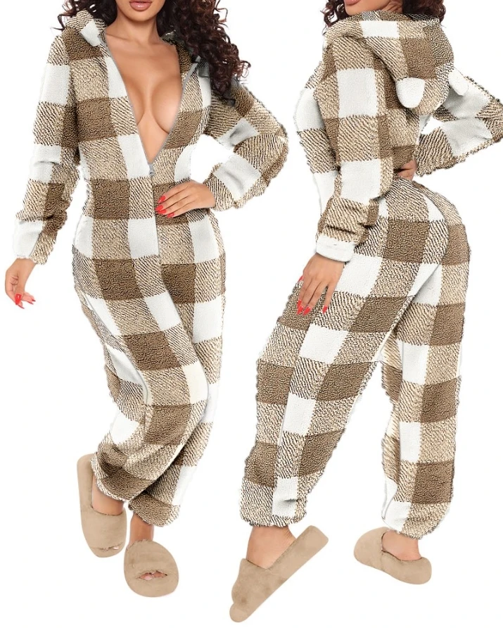 Женская одежда, повседневный клетчатый комбинезон на молнии спереди с капюшоном, пушистый комбинезон для взрослых с длинным рукавом, комби...
Женская одежда, повседневный клетчатый комбинезон на молнии спереди с капюшоном, пушистый комбинезон для взрослых с длинным рукавом, комби...