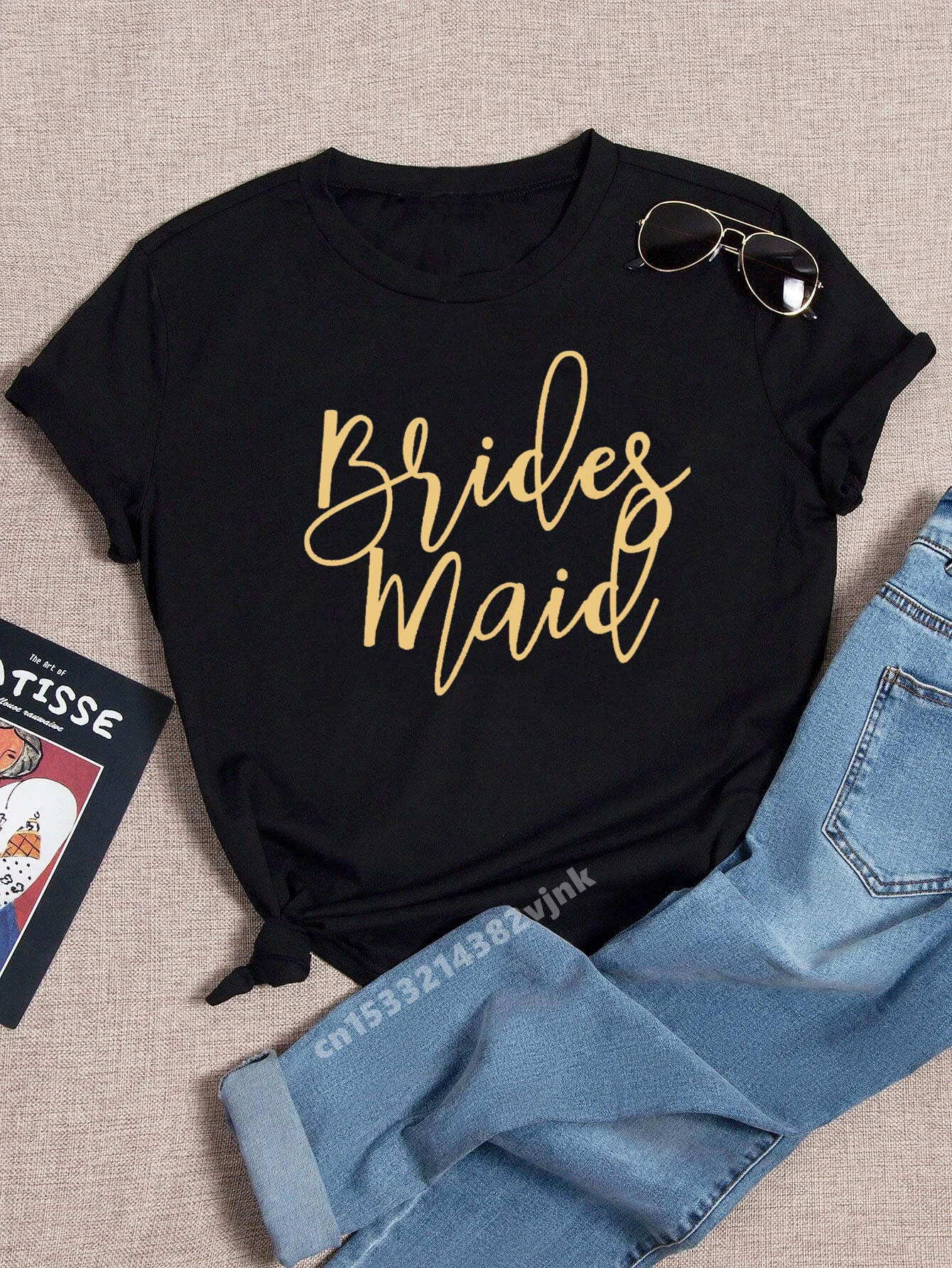 Wedding Party La Novia Team Bride Print Bachelorette Women T-shirt Casual ladies basic O-collar Short Sleeved T-shirts Girl
Wedding Party La Novia Team Bride Print Bachelorette Women T-shirt Casual ladies basic O-collar Short Sleeved T-shirts Girl