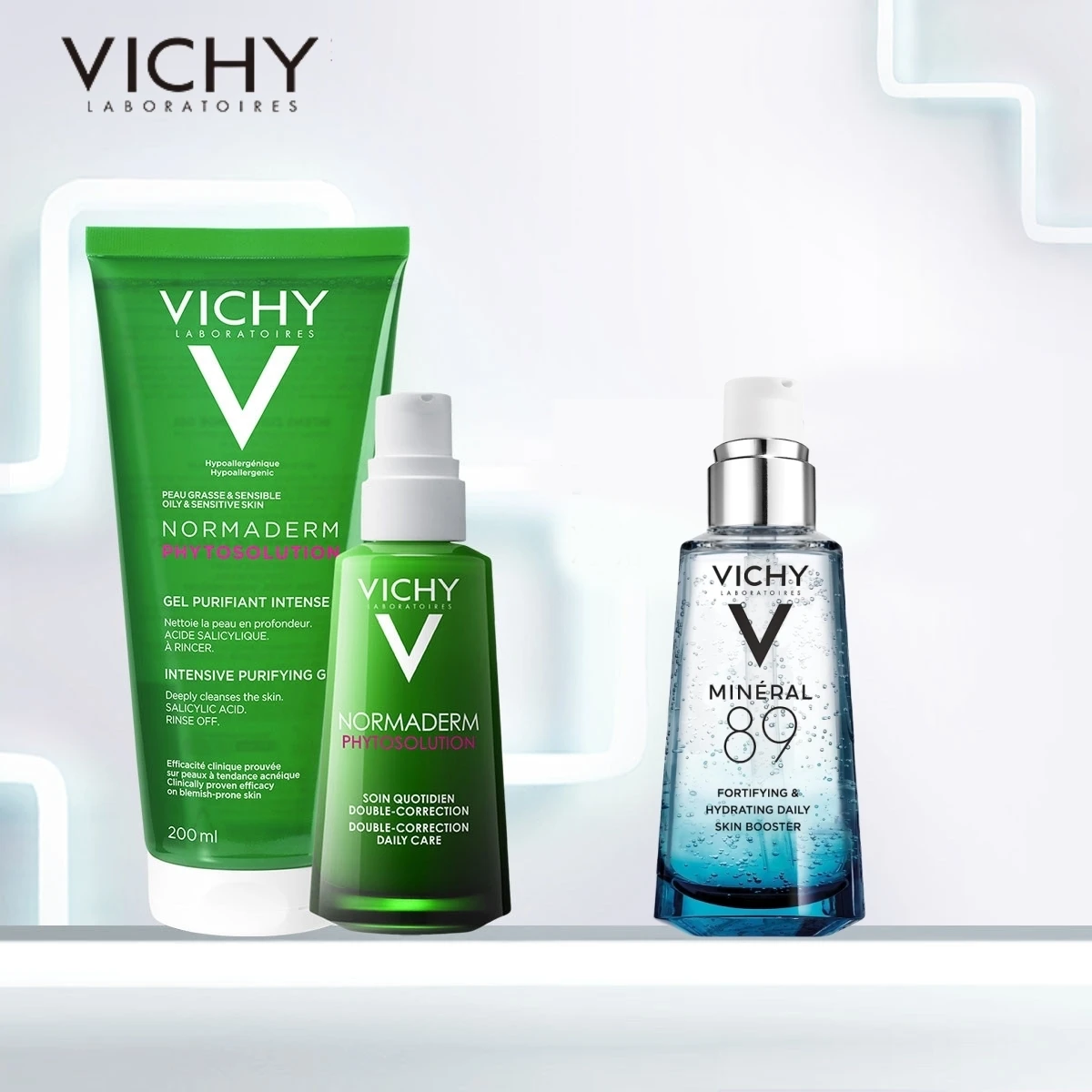 Vichy Mineral 89 Hyaluronic Acid Serum/Acne Control Cleanser For Sensitive And Dry Skin Hydrating Oil Control Smoothing Care
Vichy Mineral 89 Hyaluronic Acid Serum/Acne Control Cleanser For Sensitive And Dry Skin Hydrating Oil Control Smoothing Care