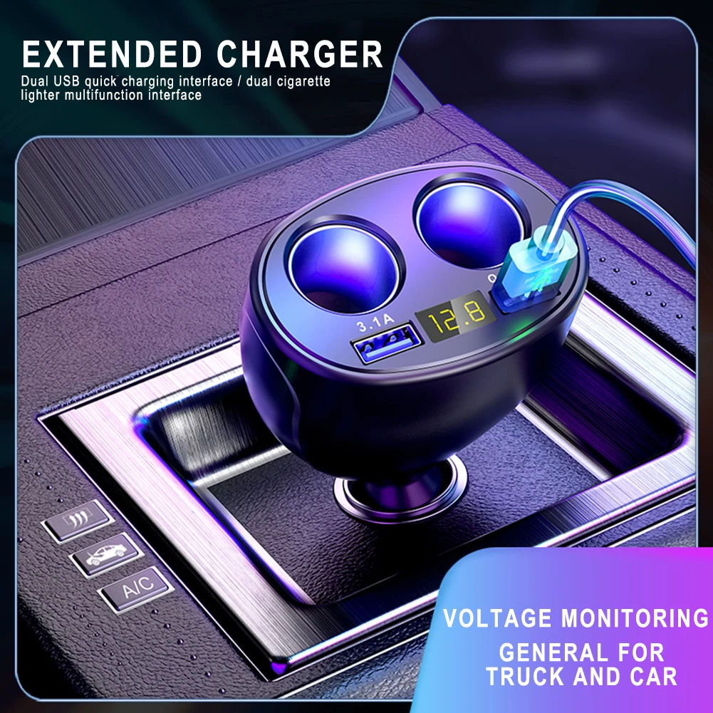 Dual USB Car Charger 2 Port Auto Cigarette Lighter Sockets LED Screen QC3.0 Fast Charging Car Charger Power Adapter Plug
Dual USB Car Charger 2 Port Auto Cigarette Lighter Sockets LED Screen QC3.0 Fast Charging Car Charger Power Adapter Plug