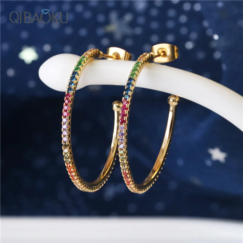 Classic Colorful Zircon Large Earrings Simple Fashion Stud Earrings for Women Party Accessories Fine Jewelry Gift Wholesale
Classic Colorful Zircon Large Earrings Simple Fashion Stud Earrings for Women Party Accessories Fine Jewelry Gift Wholesale