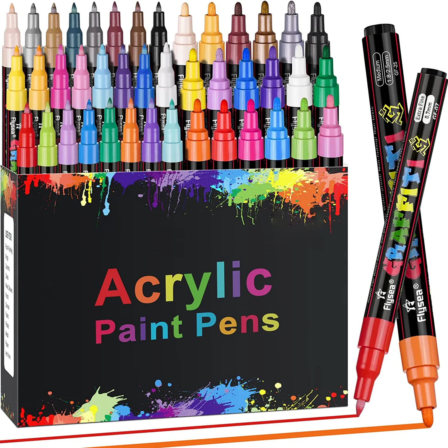 12/18/24 Colors Acrylic Paint Marker Pens 0.7mm Fine Point Acrylic Paint Pens for All Surfaces DIY Crafts Making Art Supplies 
12/18/24 Colors Acrylic Paint Marker Pens 0.7mm Fine Point Acrylic Paint Pens for All Surfaces DIY Crafts Making Art Supplies