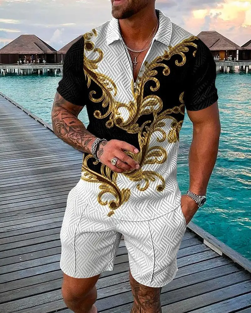 Summer Fashion Men Set Streetwear 3d Digital Printing Short Sleeve Polo shirt + Shorts Suit Harajuku Sportswear Men‘s Clothing
Summer Fashion Men Set Streetwear 3d Digital Printing Short Sleeve Polo shirt + Shorts Suit Harajuku Sportswear Men‘s Clothing