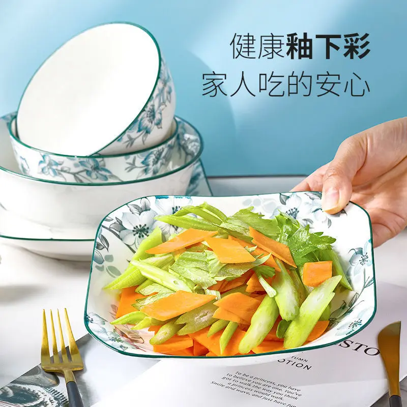 Japanese-style ceramic home dining plate noodle soup rice bowl Yan value full set of tableware moving
Japanese-style ceramic home dining plate noodle soup rice bowl Yan value full set of tableware moving
