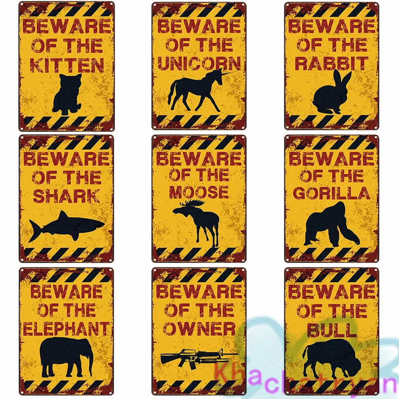 Желтая металлическая тарелка для животных Be Ware, предупреждающая этикетка, железная Оловянная вывеска, настенные картины для зоопарка, деко... 
Желтая металлическая тарелка для животных Be Ware, предупреждающая этикетка, железная Оловянная вывеска, настенные картины для зоопарка, деко...