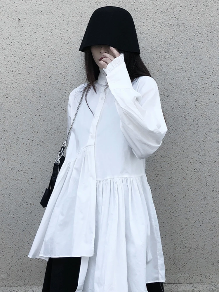 Женская Асимметричная белая рубашка с длинным рукавом, Новинка осени 2021, рубашка с воротником-стойкой, диагональный Асимметричный топ сред...
Женская Асимметричная белая рубашка с длинным рукавом, Новинка осени 2021, рубашка с воротником-стойкой, диагональный Асимметричный топ сред...