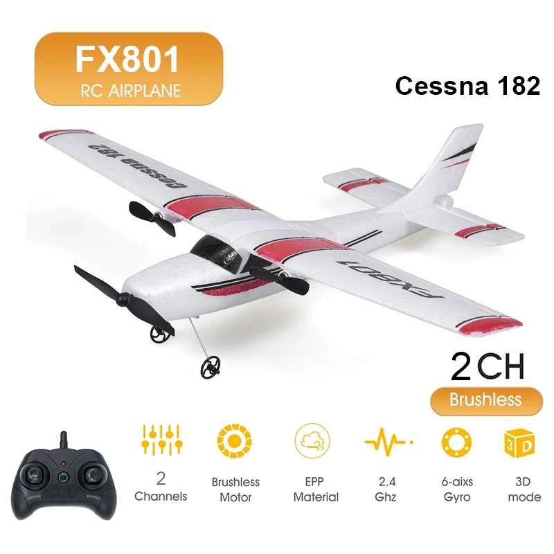 FX801 RC Plane EPP Foam Glider Airplane Gyro 2.4G 2CH RTF Remote Control Wingspan Aircraft Funny Boys Airplanes Interesting Toys
FX801 RC Plane EPP Foam Glider Airplane Gyro 2.4G 2CH RTF Remote Control Wingspan Aircraft Funny Boys Airplanes Interesting Toys