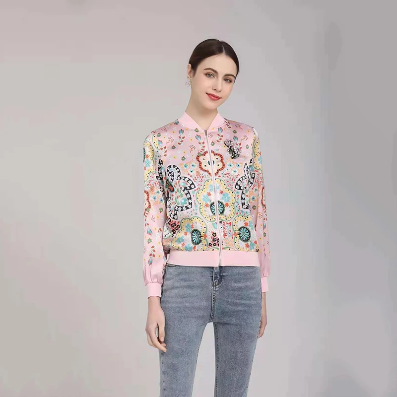 2022 Spring New Women's Small Floral Cotton Top, Pink And Black Optional Fashionable And Comfortable Age-reducing All-match Coat 
2022 Spring New Women's Small Floral Cotton Top, Pink And Black Optional Fashionable And Comfortable Age-reducing All-match Coat