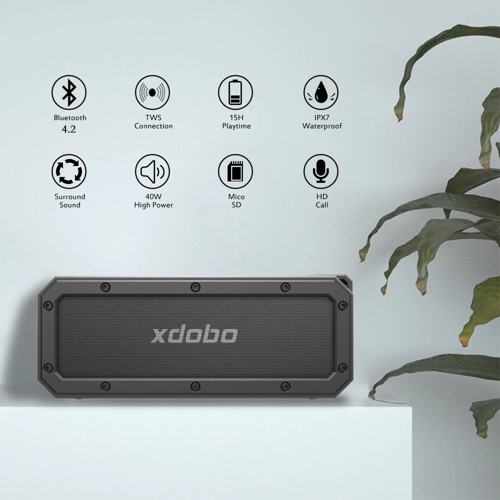 XDOBO X3 pro 40 Вт Портативный беспроводной Bluetooth-Динамик Саундбар сабвуфер с глубокими