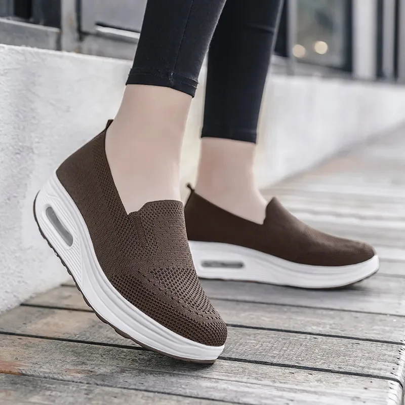 Women's Cushioning Sneakers Summer New Breathle Fly Weave Wedge Shoes for Women Flat Slip on Casual Ladies Walking Shoes
Women's Cushioning Sneakers Summer New Breathle Fly Weave Wedge Shoes for Women Flat Slip on Casual Ladies Walking Shoes