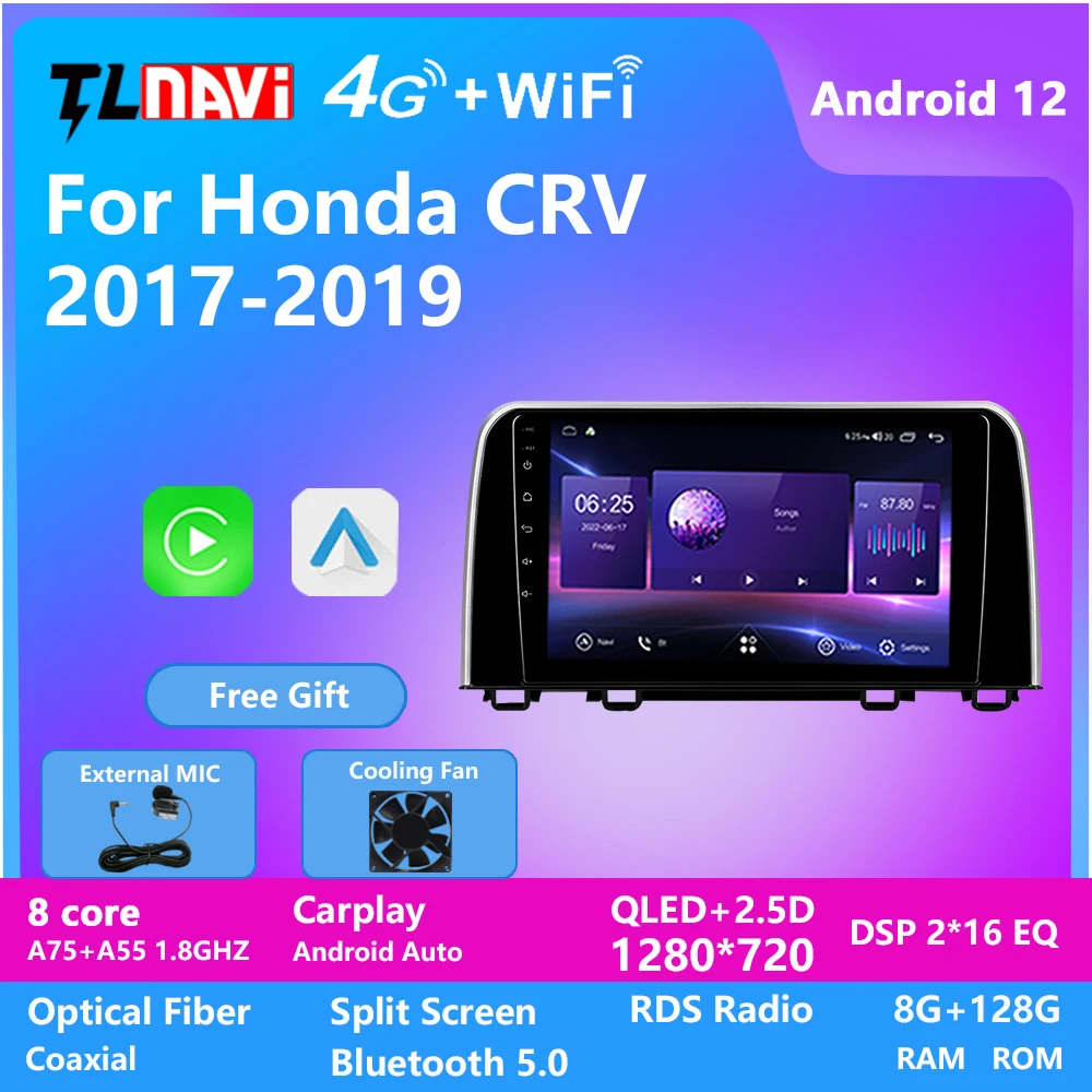 DSP QLED 1280*720 Android 12 Автомобильный GPS-навигатор для Honda CRV CR-V 2017-2019 радио Carplay мультимедийный плеер стерео аудио 
DSP QLED 1280*720 Android 12 Автомобильный GPS-навигатор для Honda CRV CR-V 2017-2019 радио Carplay мультимедийный плеер стерео аудио