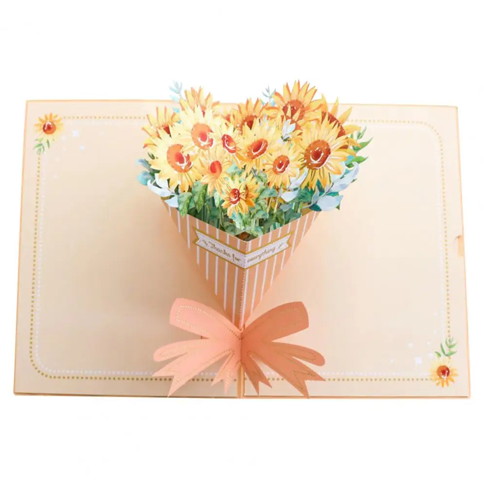 Gift Card Folding Sunflower Pattern 3D Birthday Greeting Thanksgiving Card Paper Holiday Greeting Card Festival Supplies
Gift Card Folding Sunflower Pattern 3D Birthday Greeting Thanksgiving Card Paper Holiday Greeting Card Festival Supplies