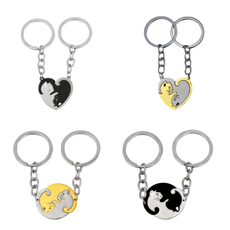 New Cute Animal Cat Couple Keychain Charms Metal A Pair Lover Keyring for Women Men Choker Valentine's Day Gifts Wholesale
New Cute Animal Cat Couple Keychain Charms Metal A Pair Lover Keyring for Women Men Choker Valentine's Day Gifts Wholesale