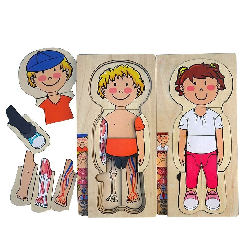 Wooden Human Body Puzzle Toys Boys Girls Multi-Layer Brick Toy Child Early Educational Intelligent Learning Cognition Toy
Wooden Human Body Puzzle Toys Boys Girls Multi-Layer Brick Toy Child Early Educational Intelligent Learning Cognition Toy