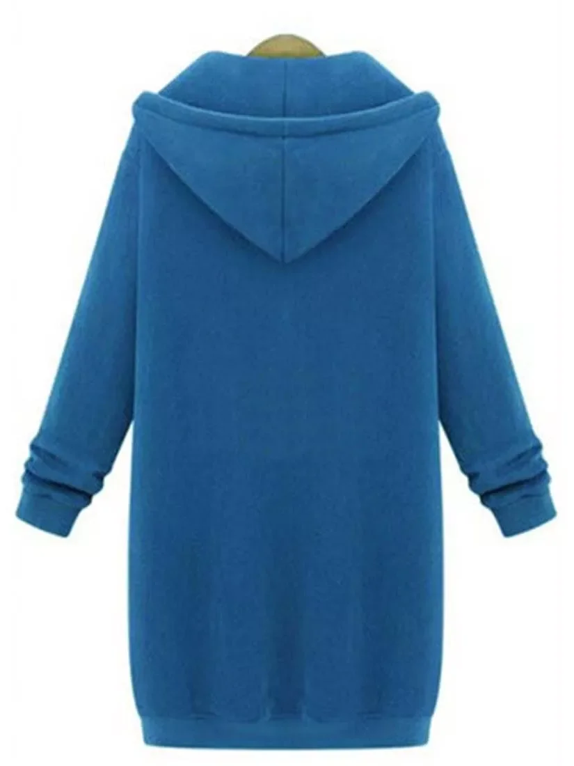 2022 Autumn Casual Women Long Hoodies Sweatshirt Coat Zip Up Outerwears Hooded Winter Pockets Plus Size Outwear Tops
2022 Autumn Casual Women Long Hoodies Sweatshirt Coat Zip Up Outerwears Hooded Winter Pockets Plus Size Outwear Tops