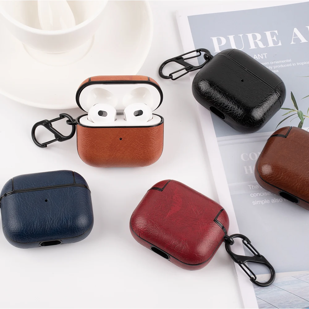 Luxury business style earphone case for Airpods 3 Pro 2 1 earphone protective cover for Air pods 2 3 1 leather PC headphone case
Luxury business style earphone case for Airpods 3 Pro 2 1 earphone protective cover for Air pods 2 3 1 leather PC headphone case