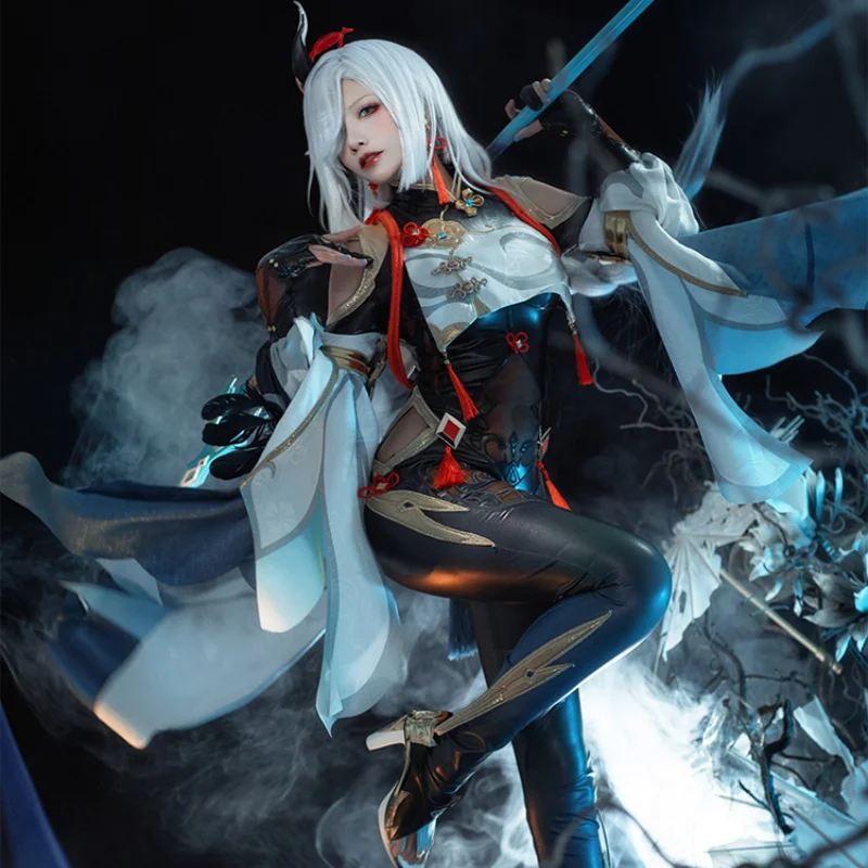 Костюм для косплея Game Genshin Impact Shenhe, аниме-фигурка, костюм на Хэллоуин для женщин, сексуальный костюм, униформа для вечерние, Комбинезоны
Костюм для косплея Game Genshin Impact Shenhe, аниме-фигурка, костюм на Хэллоуин для женщин, сексуальный костюм, униформа для вечерние, Комбинезоны