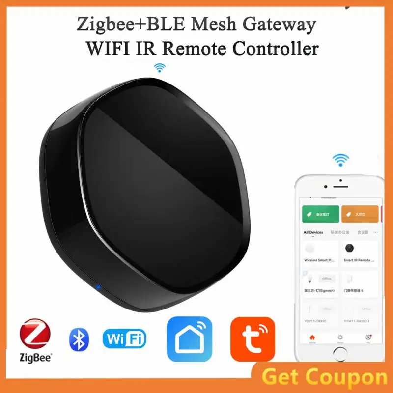 Multi-function Ble Mesh Zigbee 3.0 Gateway Tuya Smart Home With 38K IR Remote Controller 3 In 1 Gateway, Via Alexa Google Home
Multi-function Ble Mesh Zigbee 3.0 Gateway Tuya Smart Home With 38K IR Remote Controller 3 In 1 Gateway, Via Alexa Google Home