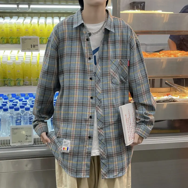 Men's Streetwear Plaid Flannel Blouses Fashions Casual Clothes High Quality Oversized Tops Spring Man Korean Vintage Shirts
Men's Streetwear Plaid Flannel Blouses Fashions Casual Clothes High Quality Oversized Tops Spring Man Korean Vintage Shirts