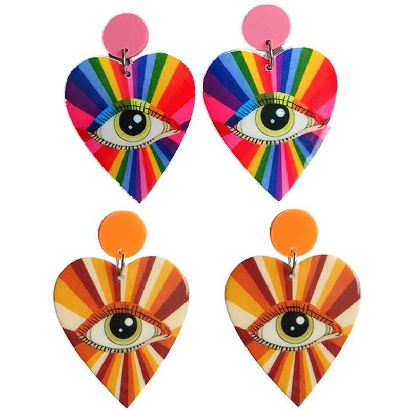 FishSheep Multicolored Acrylic Evil Eye Drop Earrings for Women Resin Rainbow Heart Pendant Earring Ethnic Jewelry Accessesries
FishSheep Multicolored Acrylic Evil Eye Drop Earrings for Women Resin Rainbow Heart Pendant Earring Ethnic Jewelry Accessesries