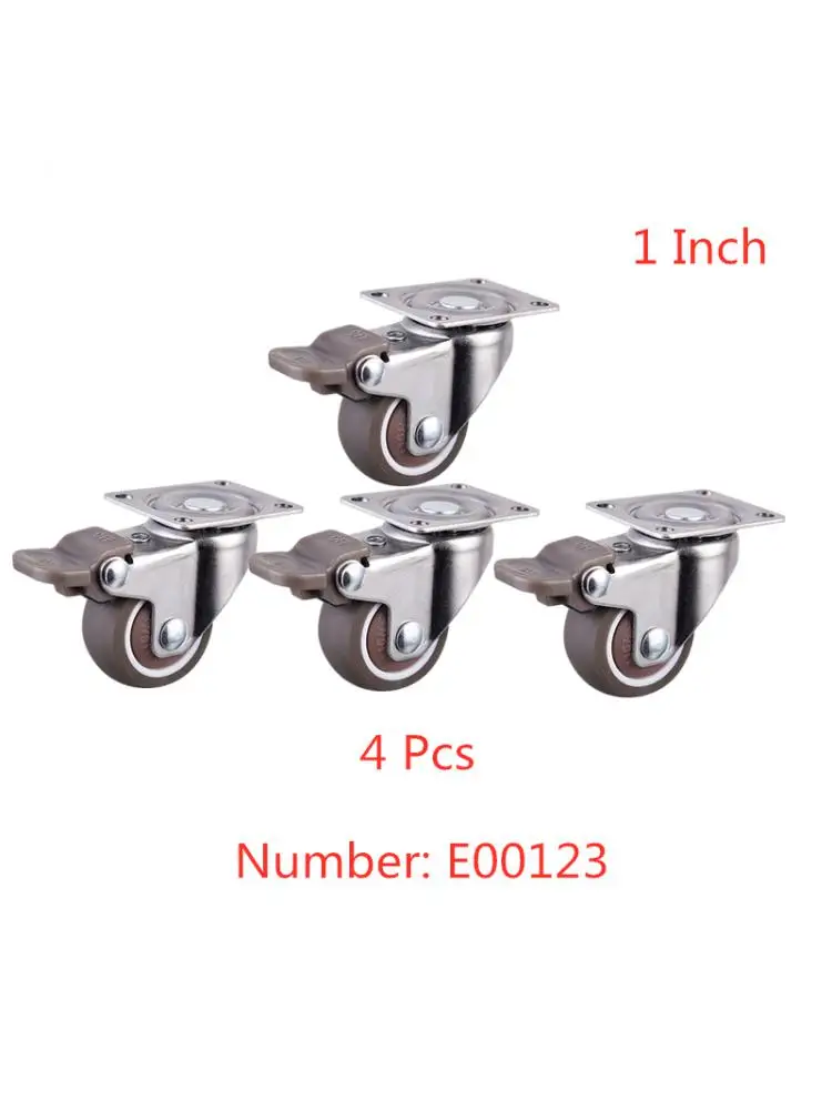 4 Pcs/Lot Casters 1 Inch Tpe Universal Wheel With Brake Diameter 25mm Silent Bearing Tea Table Mini Home
4 Pcs/Lot Casters 1 Inch Tpe Universal Wheel With Brake Diameter 25mm Silent Bearing Tea Table Mini Home