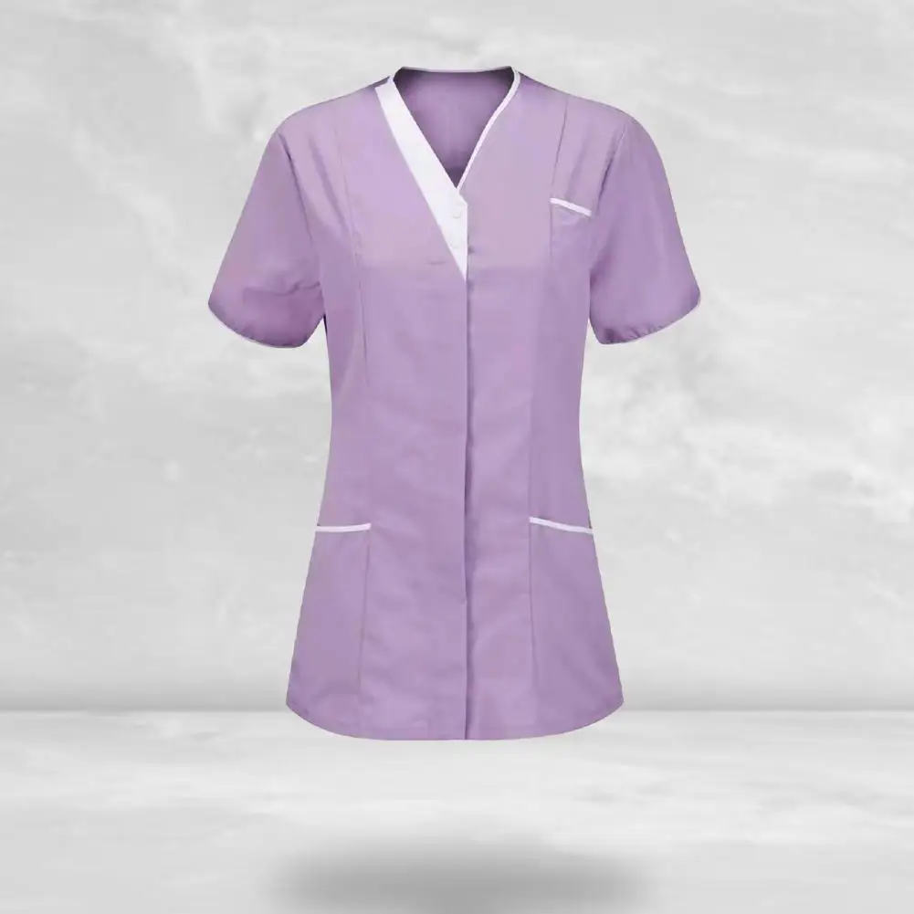 Stylish Top Working T-shirt Short Sleeve Short Sleeve Buttons Working Uniform Comfortable
Stylish Top Working T-shirt Short Sleeve Short Sleeve Buttons Working Uniform Comfortable