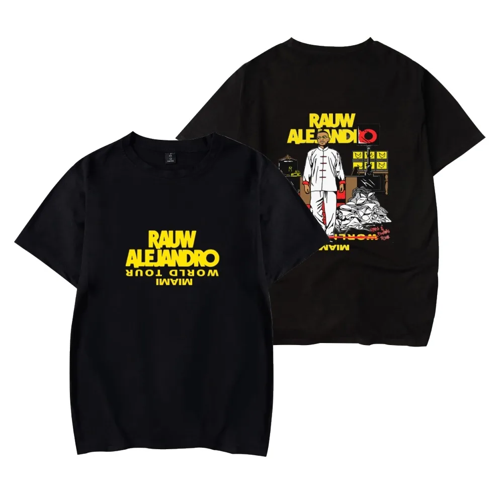 Футболка Rauw Alejandro 2022 Майами World Tour Merch с круглым вырезом и короткими рукавами для
