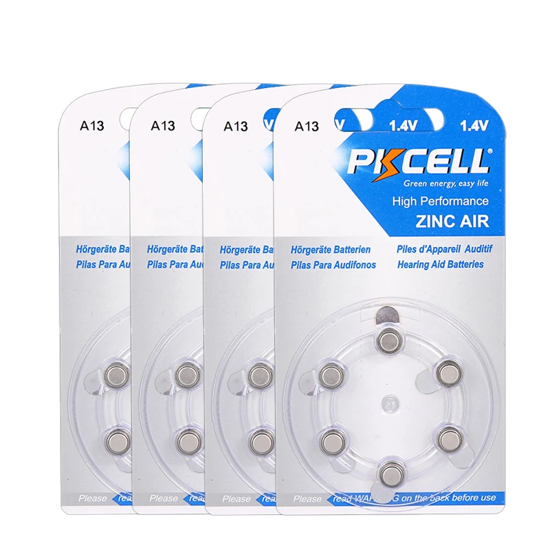 24 x 4cards PKCELL Size 13 ZA13 A13 P13 PR48 Hearing Aid batteries High Power 1.4V Zinc Air Cell Button Battery
24 x 4cards PKCELL Size 13 ZA13 A13 P13 PR48 Hearing Aid batteries High Power 1.4V Zinc Air Cell Button Battery