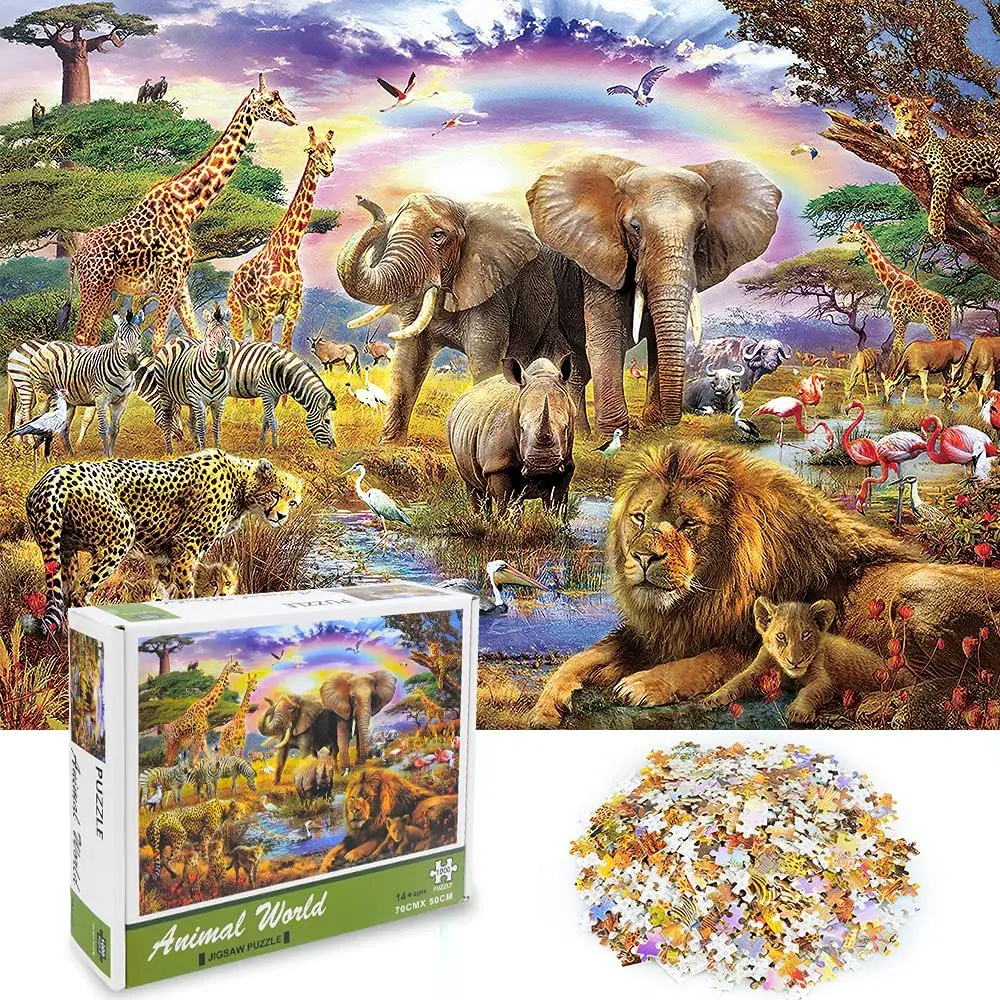 Animal Jigsaw Puzzle 1000 Pieces for Family Fun Jigsaw Puzzle, Home Entertainment Toy, Gift For Adults And kids educational toys
Animal Jigsaw Puzzle 1000 Pieces for Family Fun Jigsaw Puzzle, Home Entertainment Toy, Gift For Adults And kids educational toys