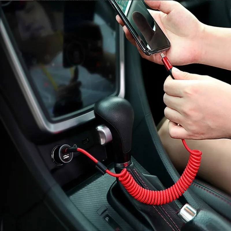 NEW Spring Charger Cable Type C 8Pin Micro USB Cable for xiaomi Huawei Samsung USB Fast Charging Cables Cord
NEW Spring Charger Cable Type C 8Pin Micro USB Cable for xiaomi Huawei Samsung USB Fast Charging Cables Cord